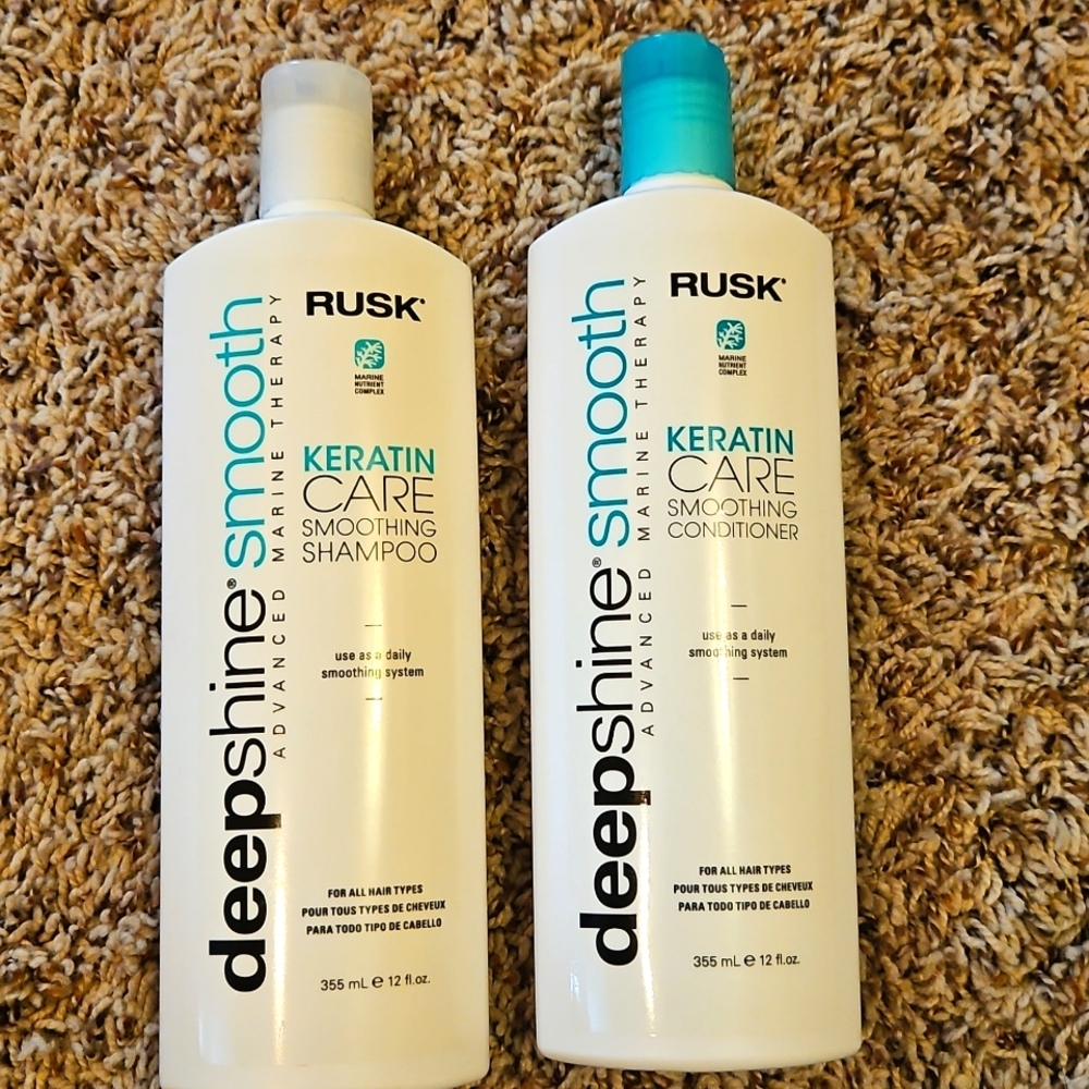 RUSK Keratin Care Smoothing Shampoo and Conditioner NWT
